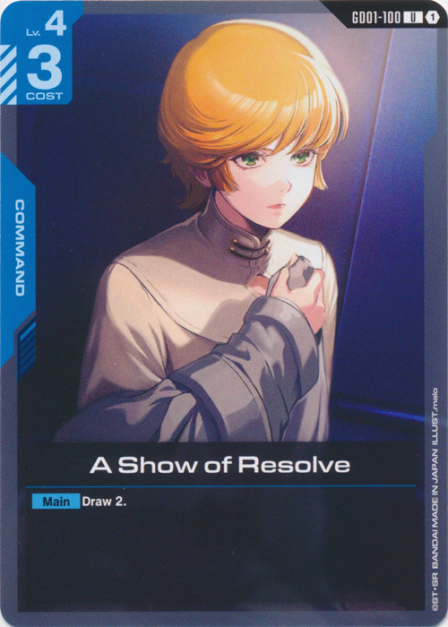A Show of Resolve